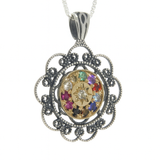Sterling Silver and Gold Pendant with a Unique Design Set with the Hoshen Stones – Beauty, Tradition, and Deep Meaning in One Piece