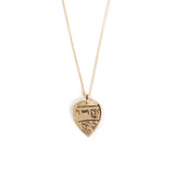 Shaddai Heart-Shaped gold 14k Amulet-Pendant
