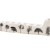 Israeli White Wood Hanukkiah