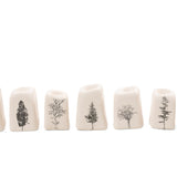 Modular White Wood Hanukkiah