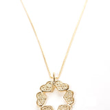 Heart Star of David Necklace – Gold Plated