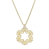 Crocheted Star of David with Diamond – 14K Gold