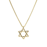 Special Star of David Pendant with Chain - 14K Gold