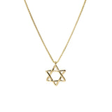 Special Star of David Pendant with Chain - 14K Gold