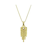Necklace with Pendant - Gold-Toned Silver