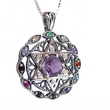 925 Sterling Silver Necklace with Star of David and Hoshen Stones – A Timeless Symbol of Beauty, Strength, and Tradition