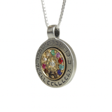 Sterling Silver and Gold Pendant Set with Hoshen Stones and the Blessing “Ki Malachav” – A Symbol of Protection, Strength, and Spiritual Meaning