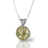 "The Secret of Luck" breastplate pendant, gold and silver, combined with 12 breastplate stones