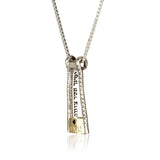 "Joseph's Shirt" pendant with stone (of your choice), silver and gold, 5 metals