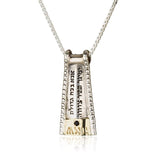 "Joseph's Shirt" pendant with stone (of your choice), silver and gold, 5 metals