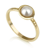 "Pearl Dome" Ring – 14K Gold with Natural Pearl