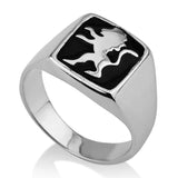 "The Lion of Judah" Silver Ring with Enamel