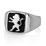 "The Lion of Judah" Silver Ring with Enamel