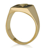 "The Lion of Judah" 14K Gold Ring with Enamel