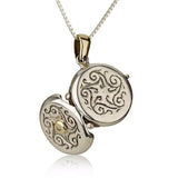 "Adi" pendant opens, set with diamonds (optional), complete Psalms (microfilm), silver and gold