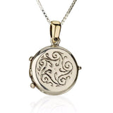 "Adi" pendant opens, set with diamonds (optional), complete Psalms (microfilm), silver and gold