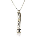 "Yeshuat Hashem" Pendant – Silver and Gold with a Gemstone of Your Choice