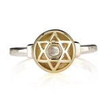 "Shulamith" gold and silver ring