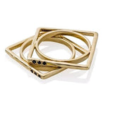 "The Secret of Life" gold ring, set with onyx stones (optional)