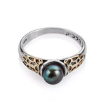 "Jerusalem Pearl" Silver and Gold Ring