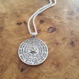 "Ana Bekah" pendant (all prayers), 5 metals, inlaid with chrysoberyl (optional), silver and gold