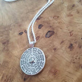 "Ana Bekah" pendant (all prayers), 5 metals, inlaid with chrysoberyl (optional), silver and gold