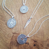 "Ana Bekah" pendant (all prayers), 5 metals, inlaid with chrysoberyl (optional), silver and gold