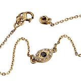 "Lucky Eye" gold bracelet studded with sapphire and diamonds