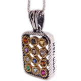 erling Silver & Gold Pendant Set with the 12 Hoshen Stones – A Timeless Symbol of Strength and Abundance