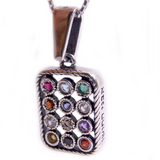 Sterling Silver  Pendant Set with the 12 Hoshen Stones – A Timeless Symbol of Strength and Abundance