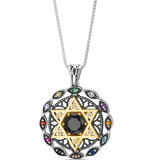 “Royal" Hoshen Stones Pendant — silver combined with gold.