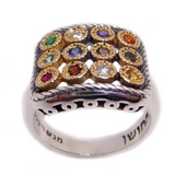 Gold and Sterling Silver Ring Set with the Twelve Hoshen Stones – A Perfect Blend of Power, Tradition, and Elegance