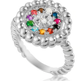 Hoshen Stones ring in a beaded design.