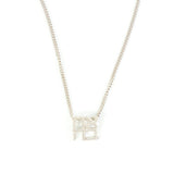 Silver Ahava with dots Pendant with chain