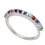 Delicate Sterling Silver Hoshen Stones Ring for Women